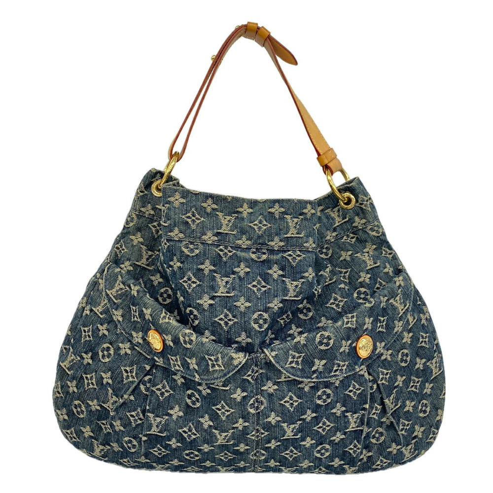 Louis Vuitton Monogram Denim Daily GM Shoulder Bag M40493 Blue Women's